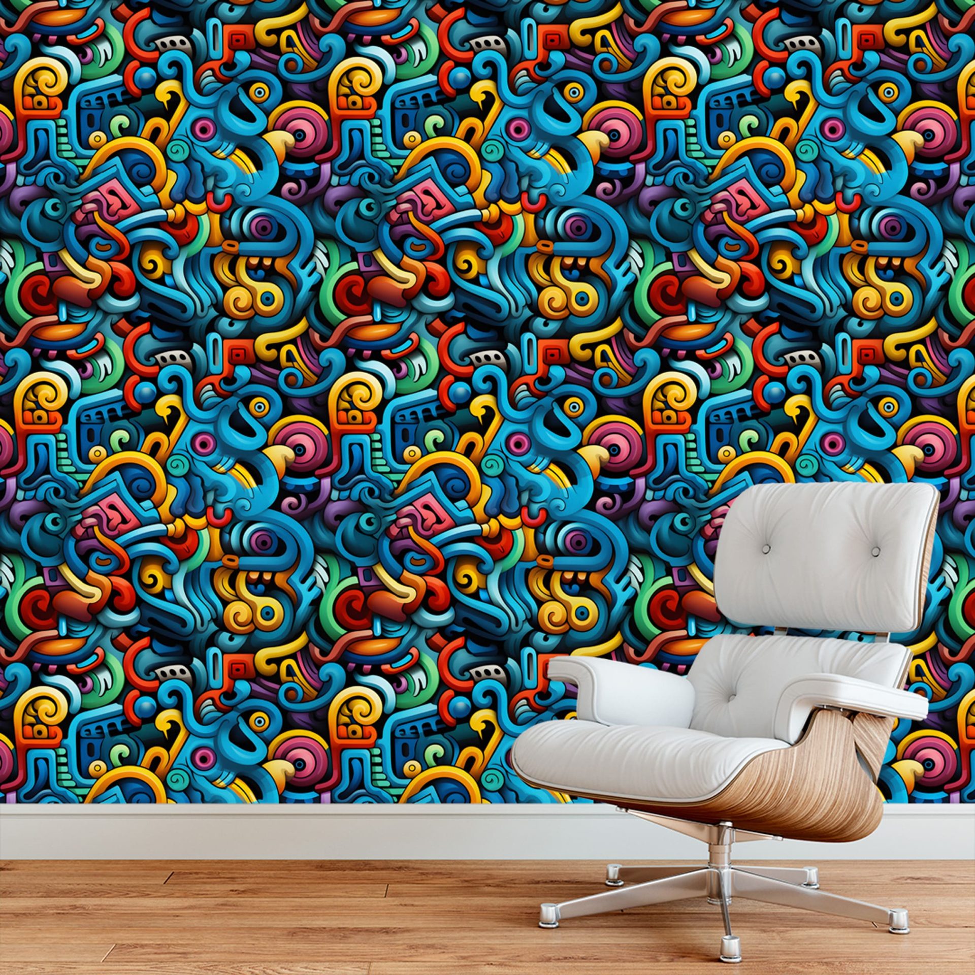 Papel de Parede Adesivo Grafismo Art 7