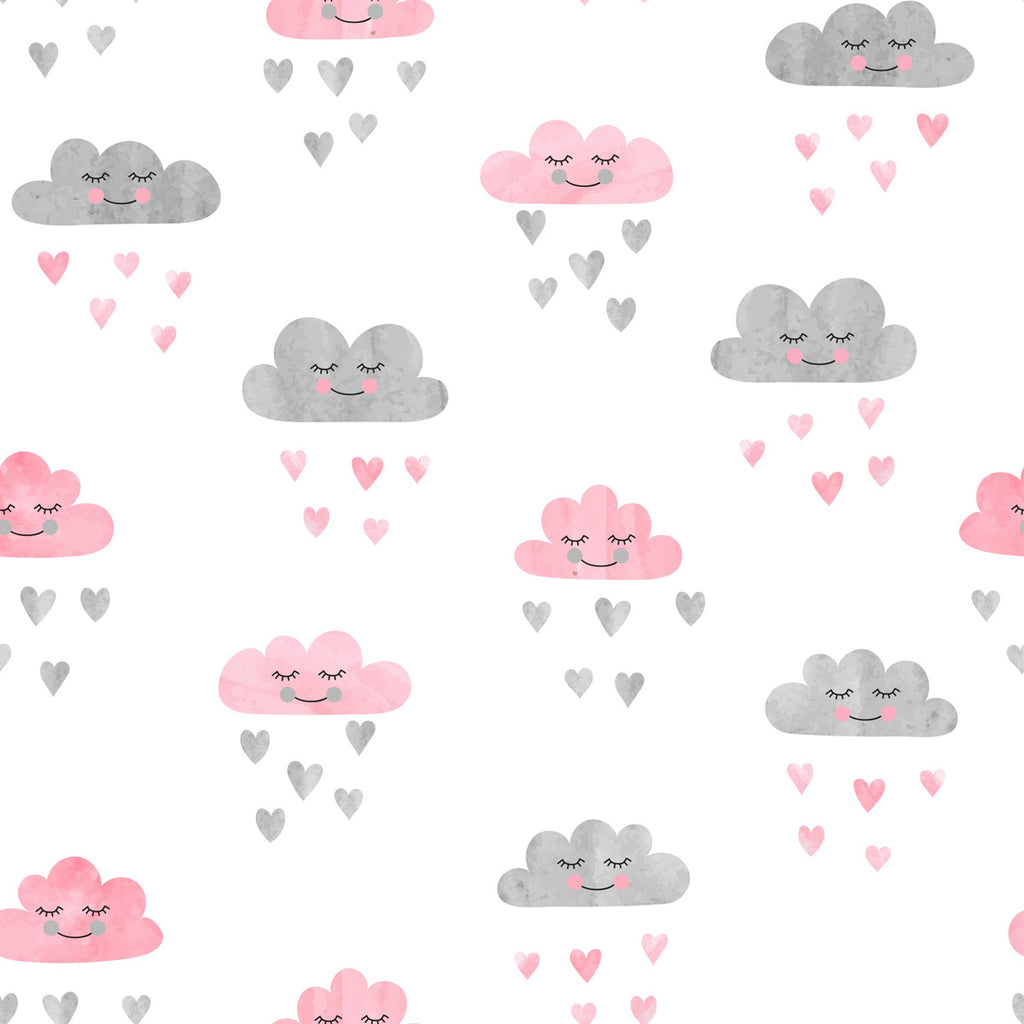 Papel de Parede Adesivo Menina Nuvem de Amor