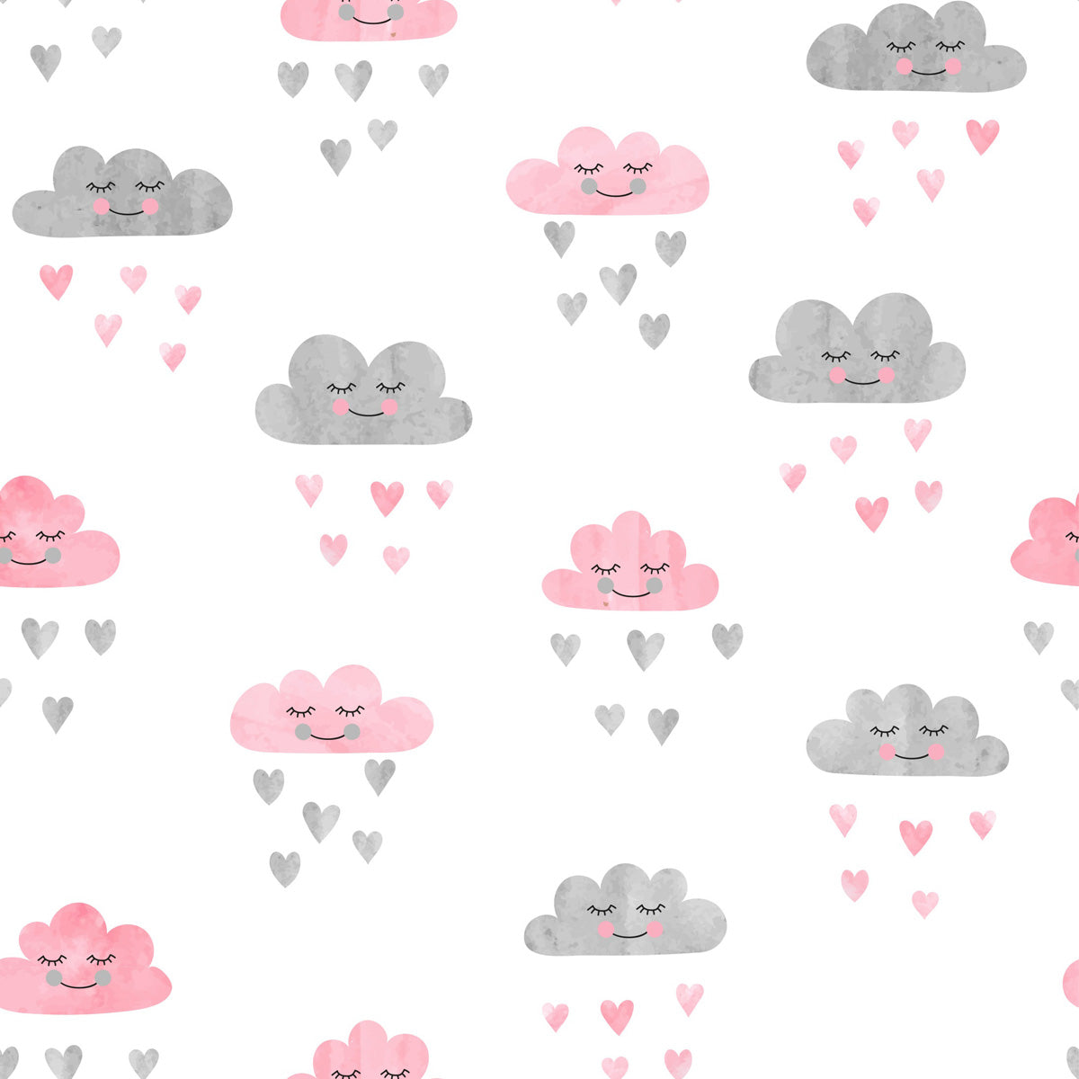 Papel de Parede Adesivo Menina Nuvem de Amor