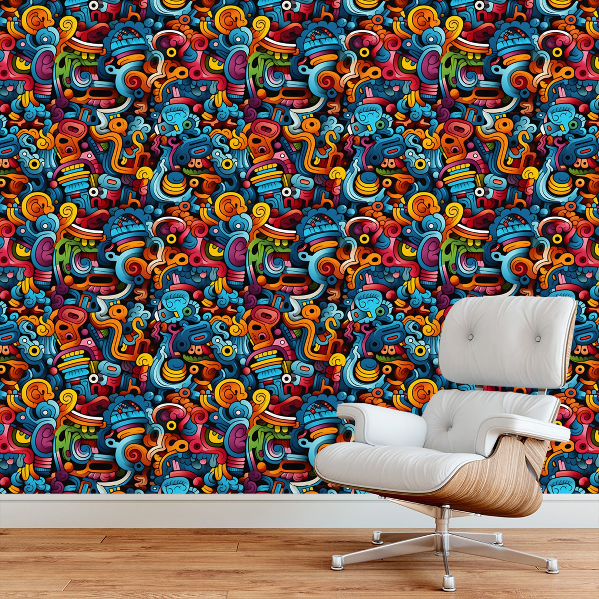 Papel de Parede Adesivo Grafismo Art 6