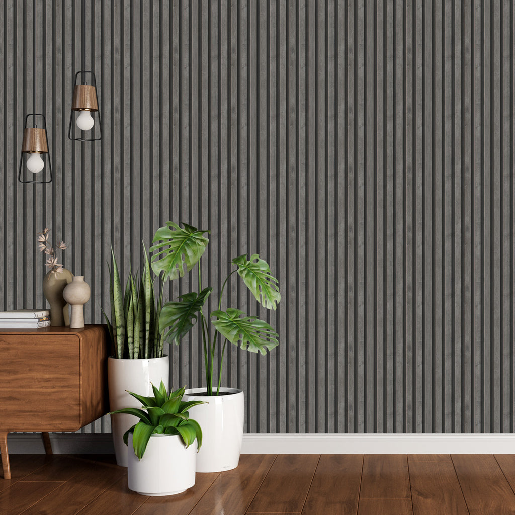 Papel de Parede Adesivo Madeira Rústico Ripado Decor 46