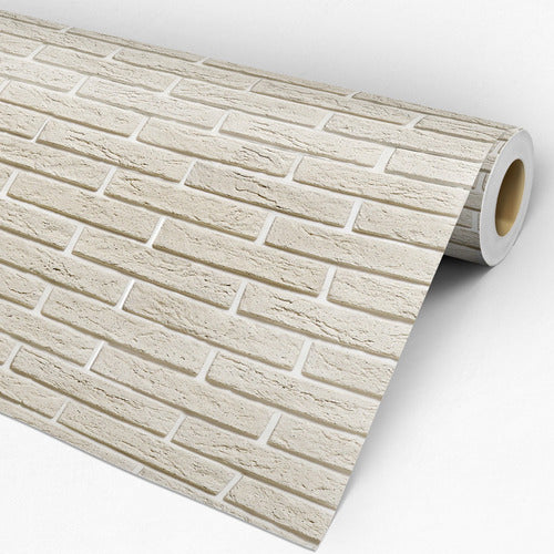 Papel De Parede Adesivo Tijolinho  04