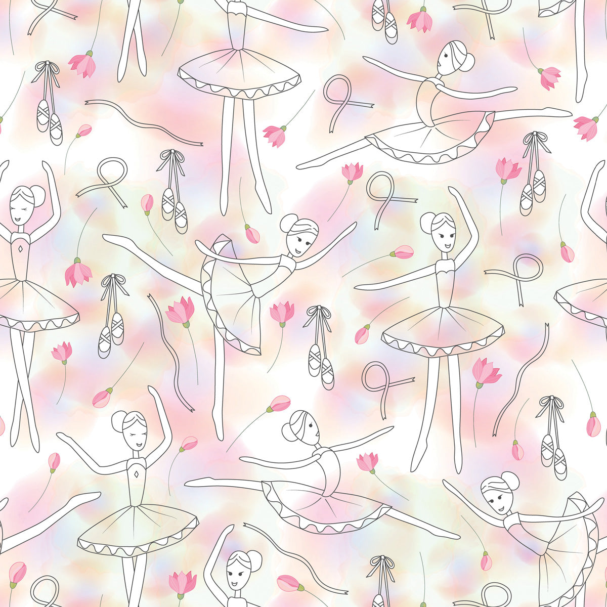Papel de Parede Adesivo Menina Bailarina 3