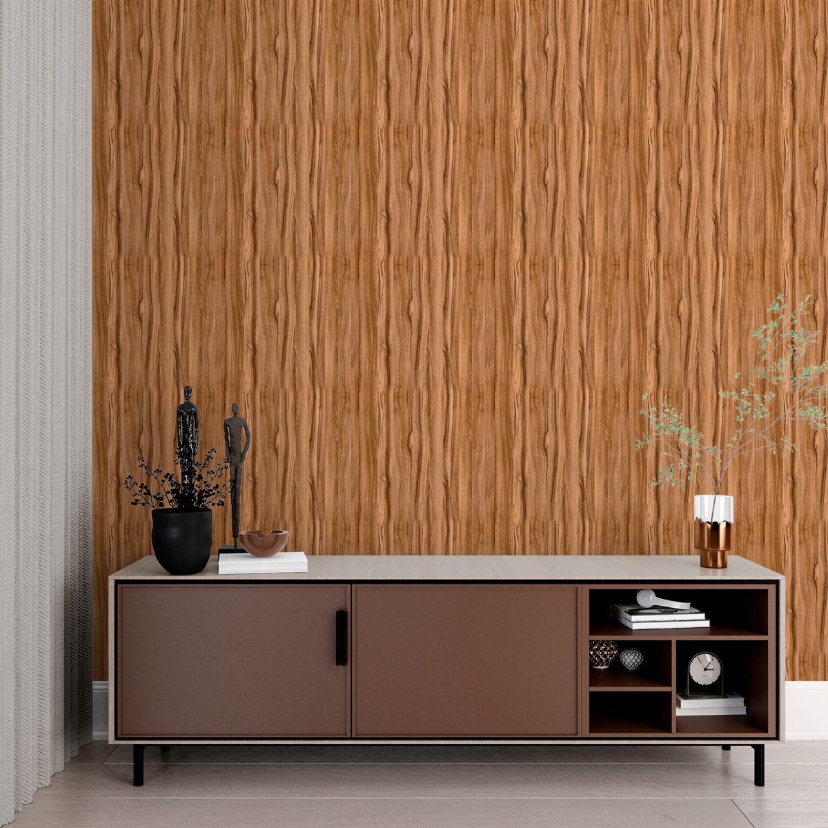 Papel de Parede Adesivo Industrial Madeira Decor 96