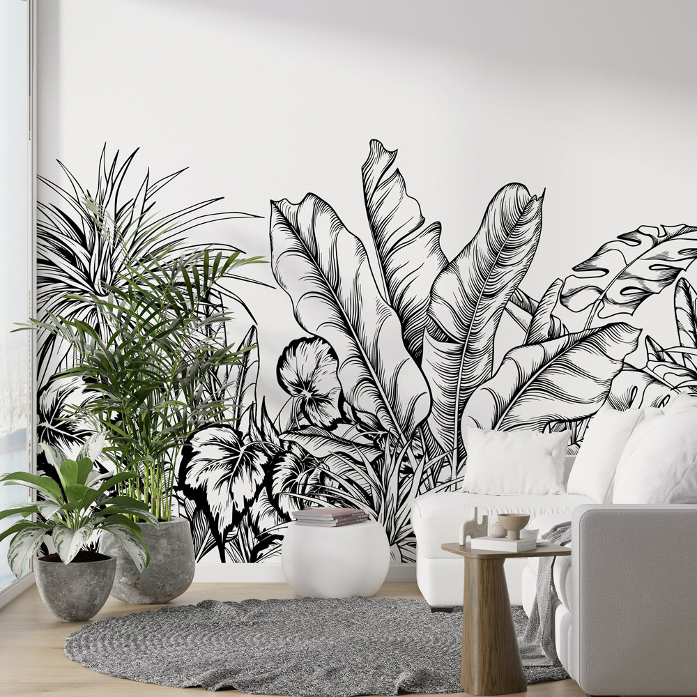 Papel de Parede - Folhas e Sombras
