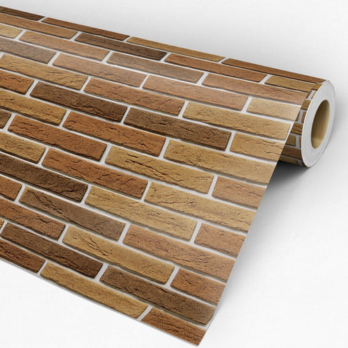 Papel De Parede Adesivo Tijolinho   03