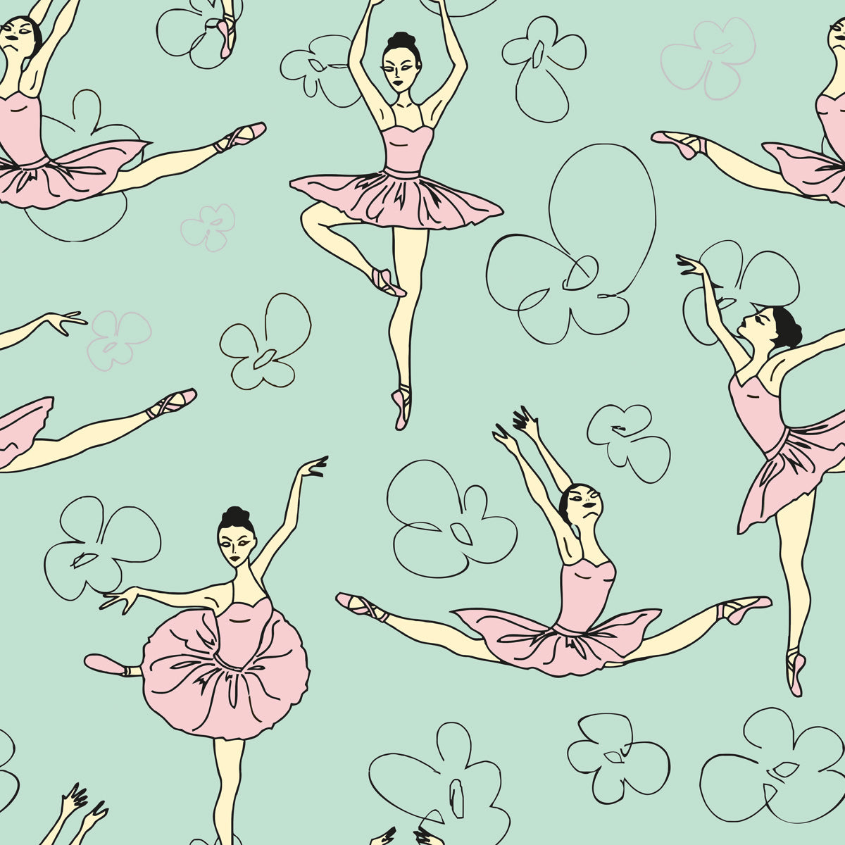 Papel de Parede Adesivo Menina Bailarina 7