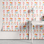 Papel de Parede Adesivo Menina Cupidos
