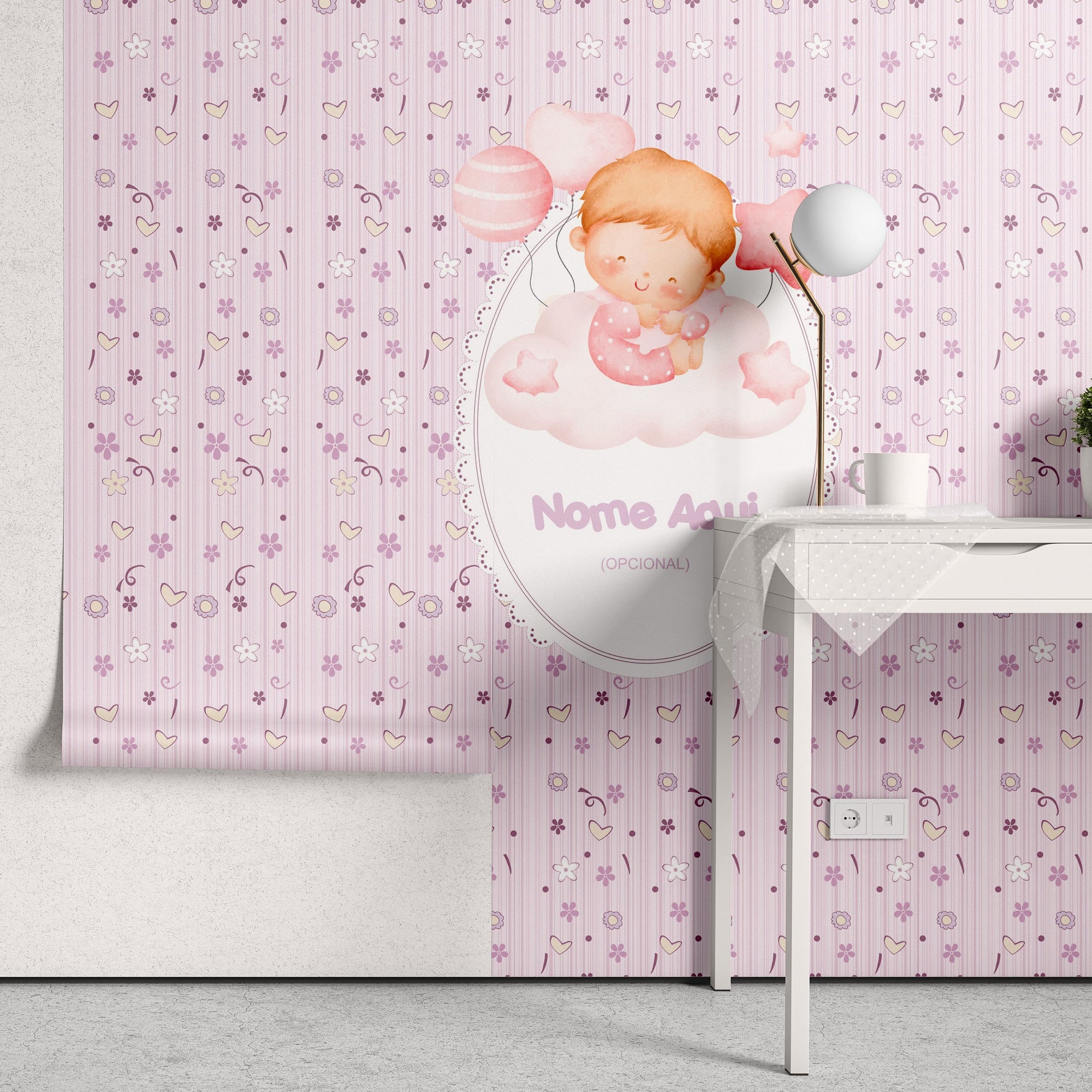 Papel de Parede Adesivo Menina Baby