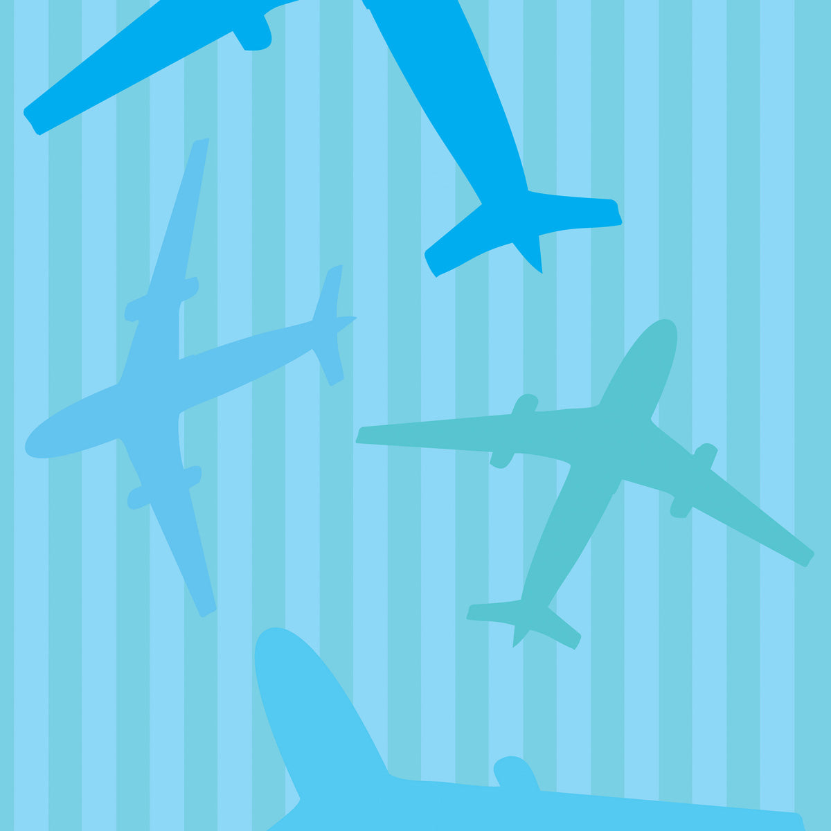 Papel de Parede Adesivo Menino Avião Listrado