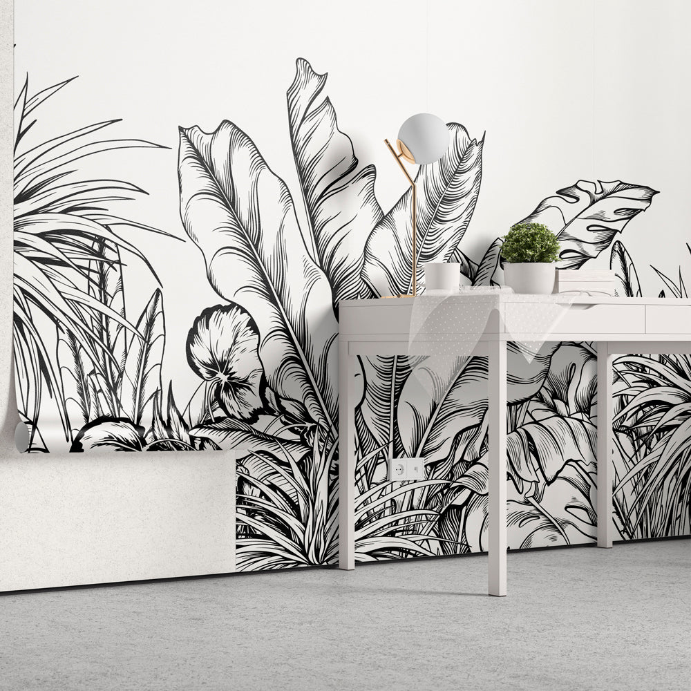 Papel de Parede - Folhas e Sombras