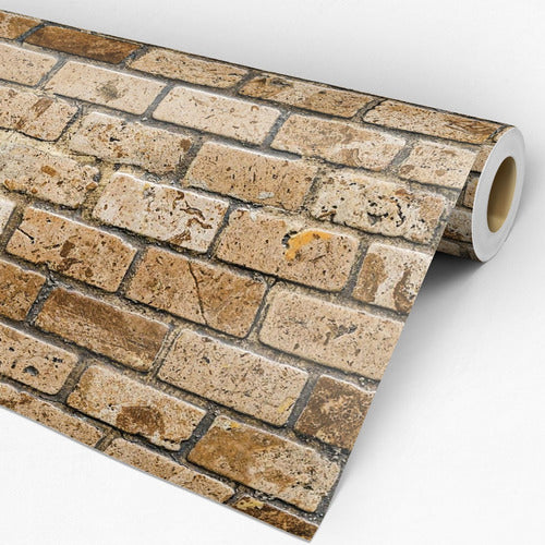 Papel De Parede Adesivo Tijolinho  01