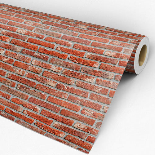 Papel De Parede Adesivo Tijolinho   32