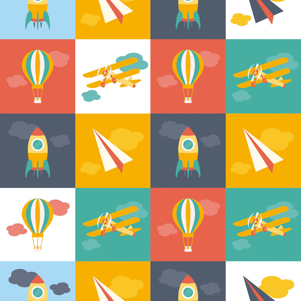 Papel de Parede Adesivo Menino Aventuras nas Alturas