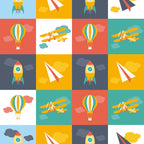 Papel de Parede Adesivo Menino Aventuras nas Alturas