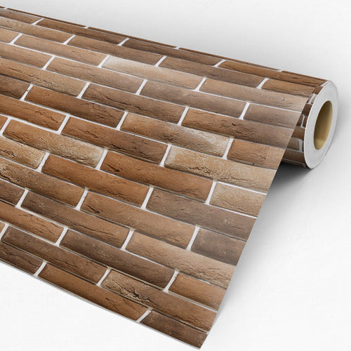 Papel De Parede Adesivo Tijolinho   09