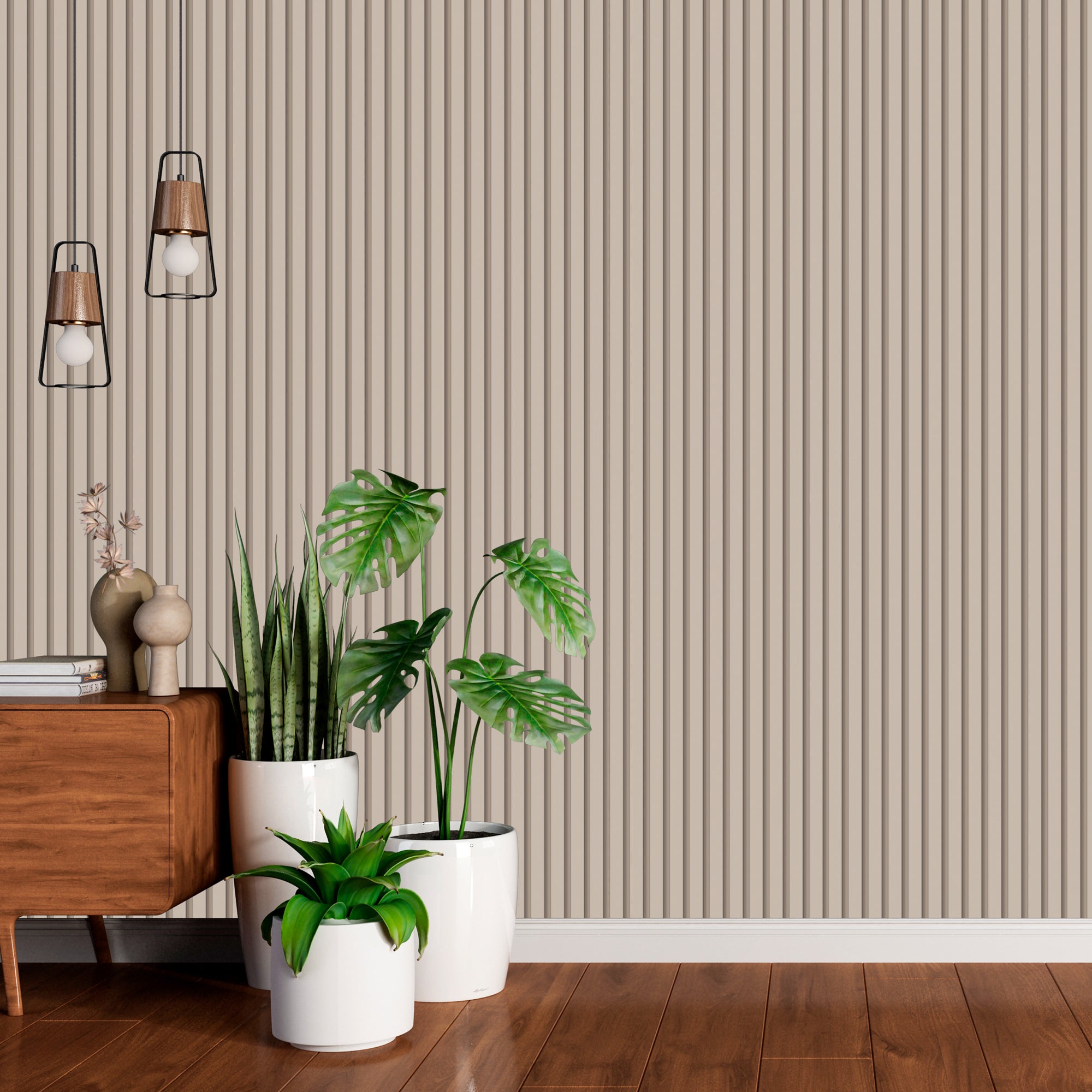 Papel de Parede Adesivo Madeira Rústico Ripado Decor 70