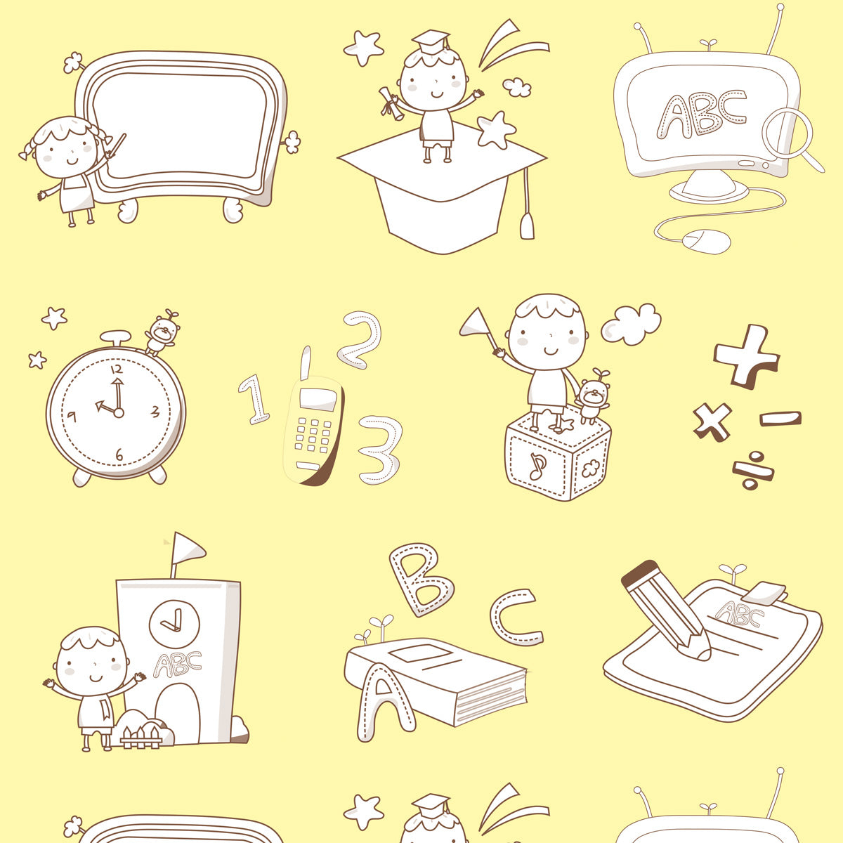Papel de Parede Adesivo Menina School