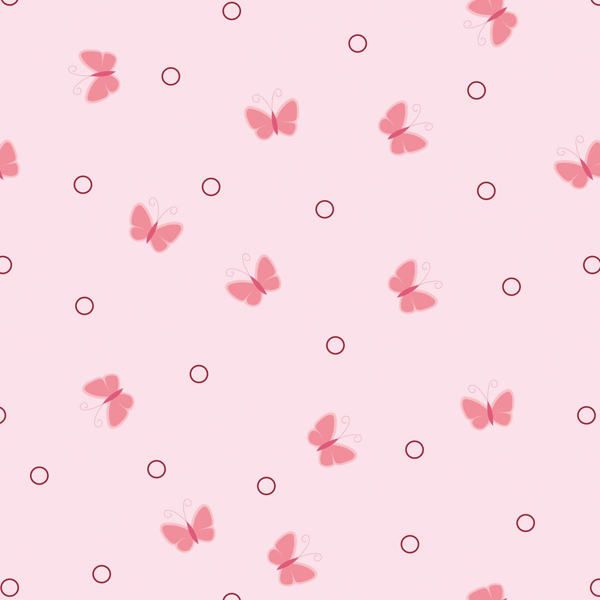 Papel de Parede Adesivo Menina Borboletas