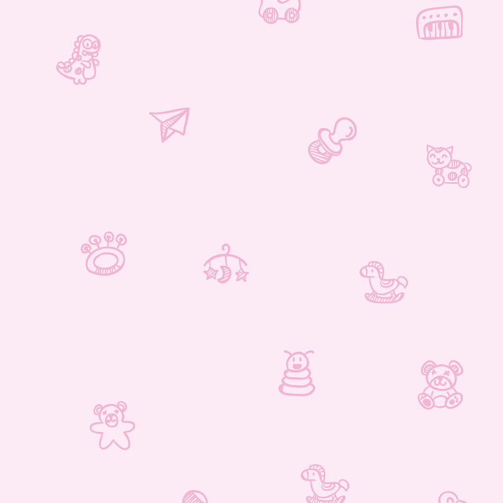 Papel de Parede Adesivo Menina Baby Toys