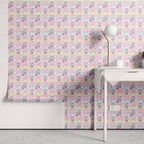 Papel de Parede Adesivo Menina Gatinhos