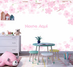 Papel de Parede Adesivo Menina Flores Cerejeira