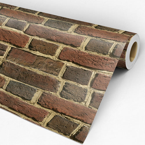 Papel De Parede Adesivo Tijolinho  12