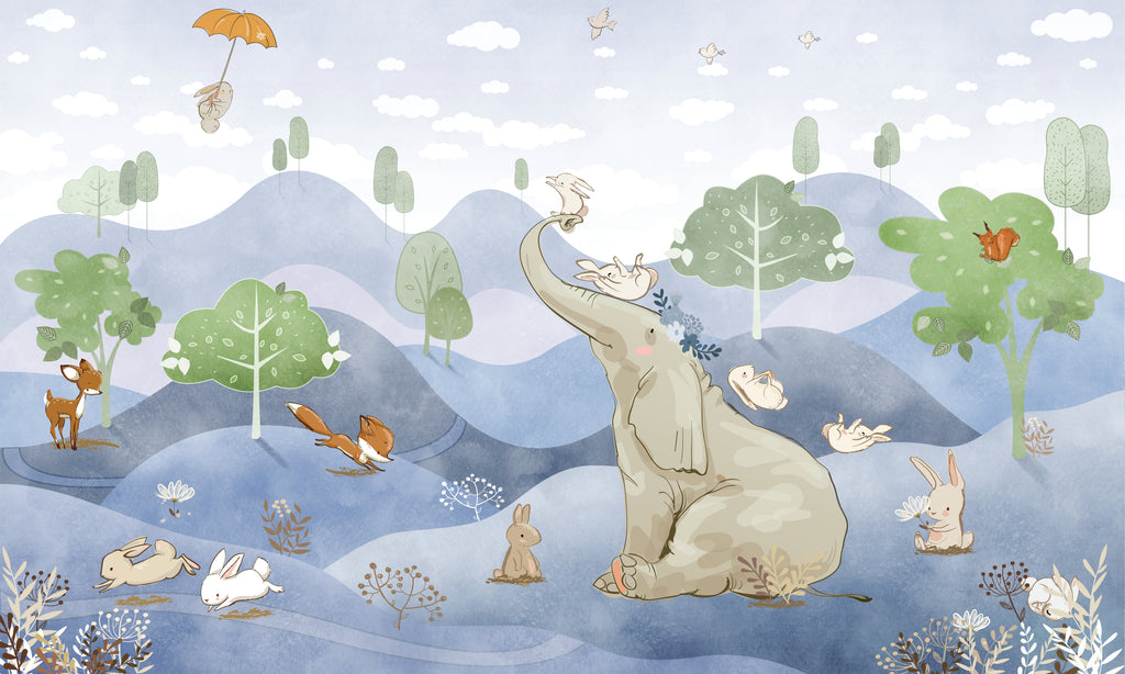 Papel de Parede - Floresta dos Bichinhos