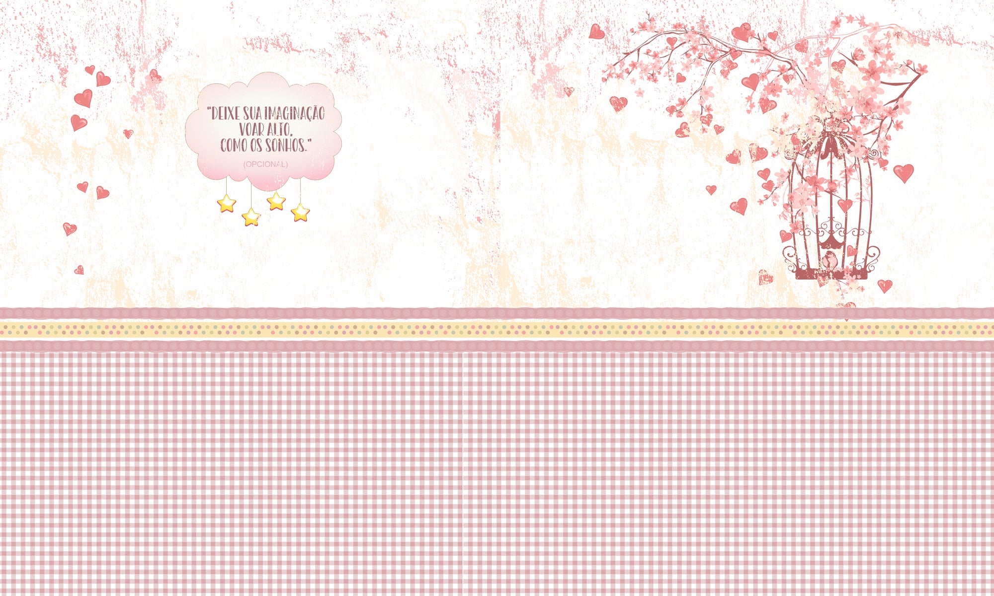 Papel de Parede Adesivo Menina Gaiola Amorosa - Painel