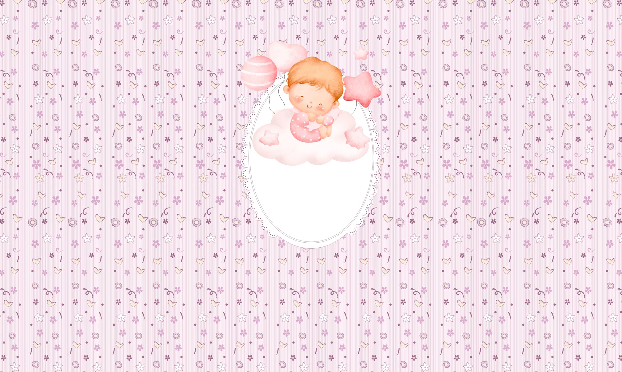Papel de Parede Adesivo Menina Baby