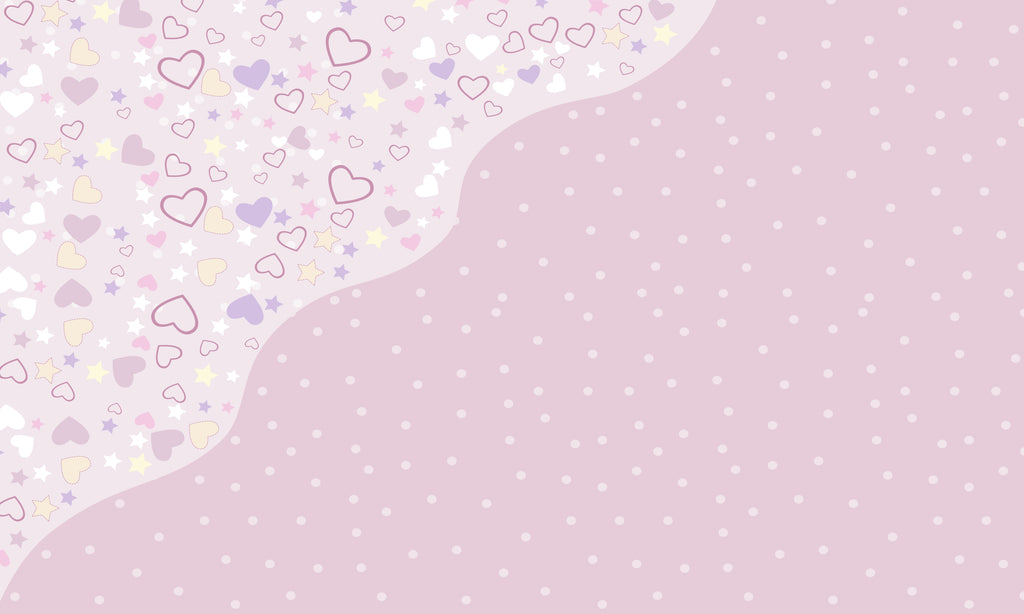 Papel de Parede Adesivo Menina Coração Lilás