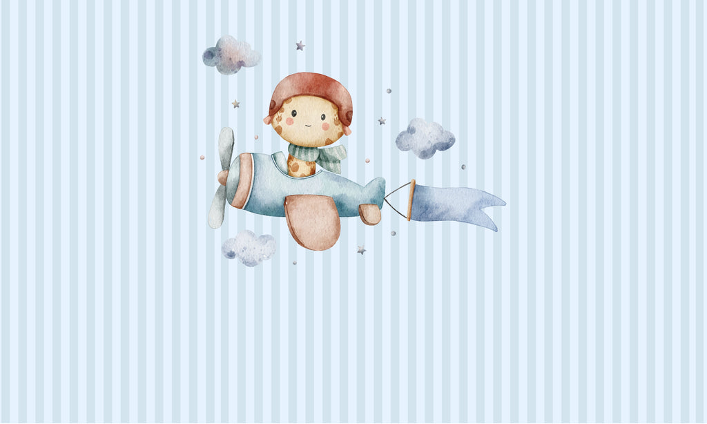 Papel de Parede Adesivo Menino Céu de Velocidade