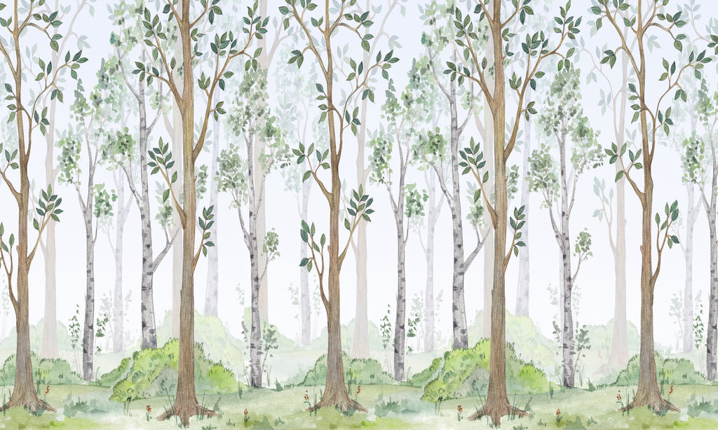 Papel de Parede Adesivo Menino Floresta