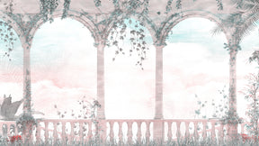 Papel de Parede Adesivo Arco Romano e Planta