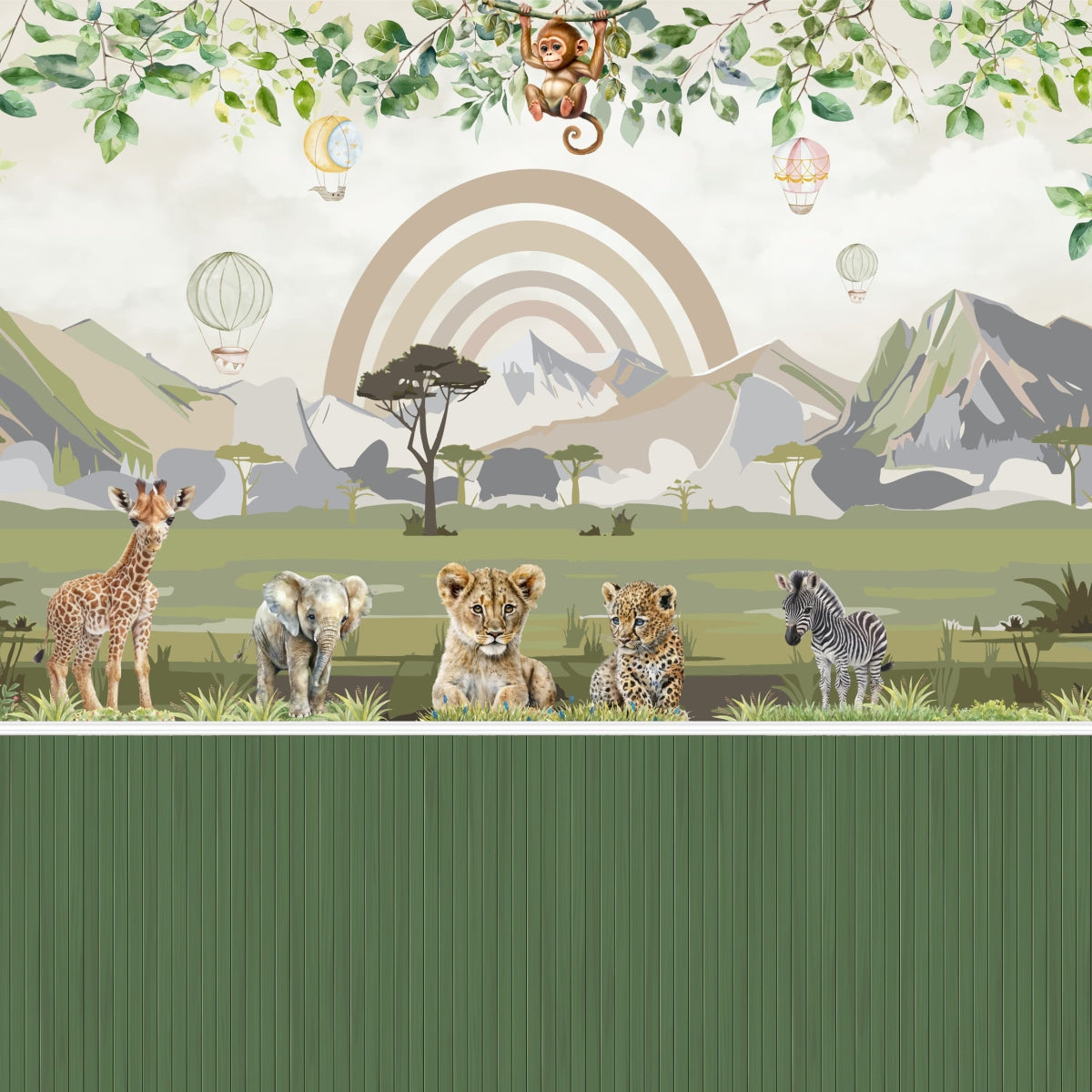 Papel de Parede Adesivo Safari Encantado