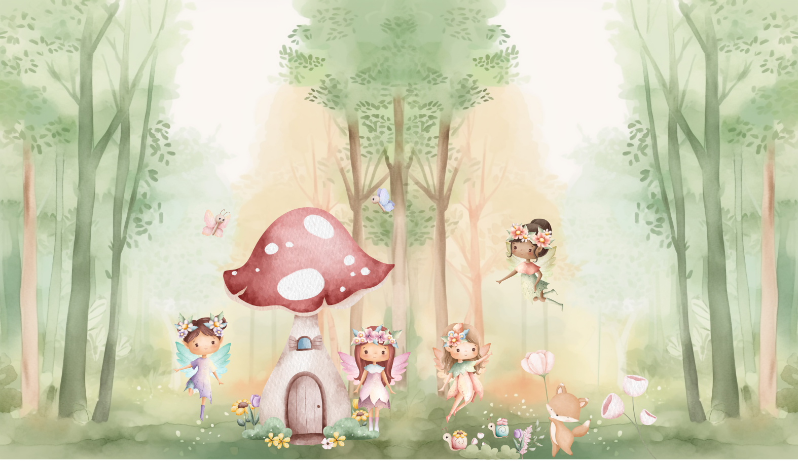 Papel de Parede - Infantil Fadas
