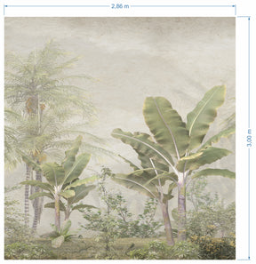 Papel de Parede Adesivo Floresta Tropical - Tamanho Personalizado - 2.86 x 3.00 m