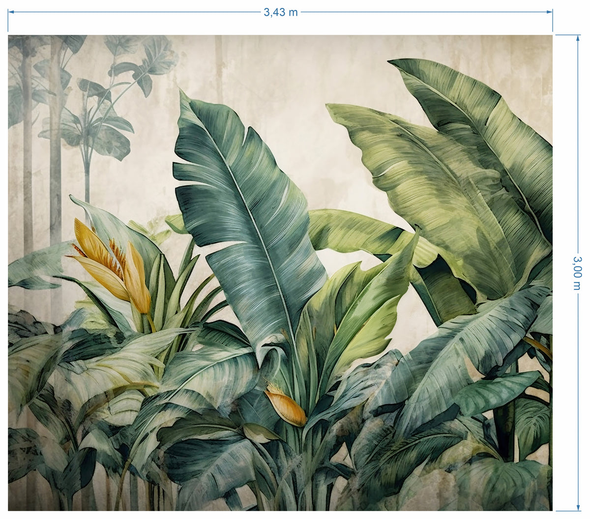 Floresta Tropical Nativa - Painel - Tamanho Personalizado - 3.43 x 3.00 m