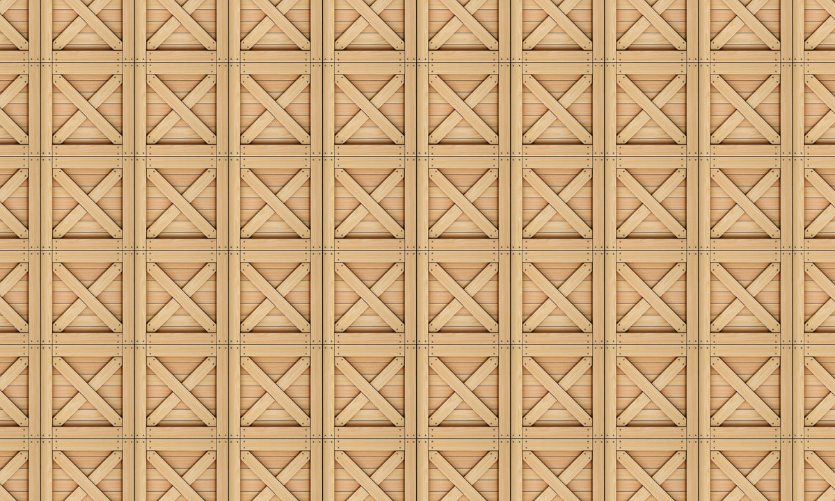 Papel de Parede Adesivo Industrial Caixa de Madeira Decor 75