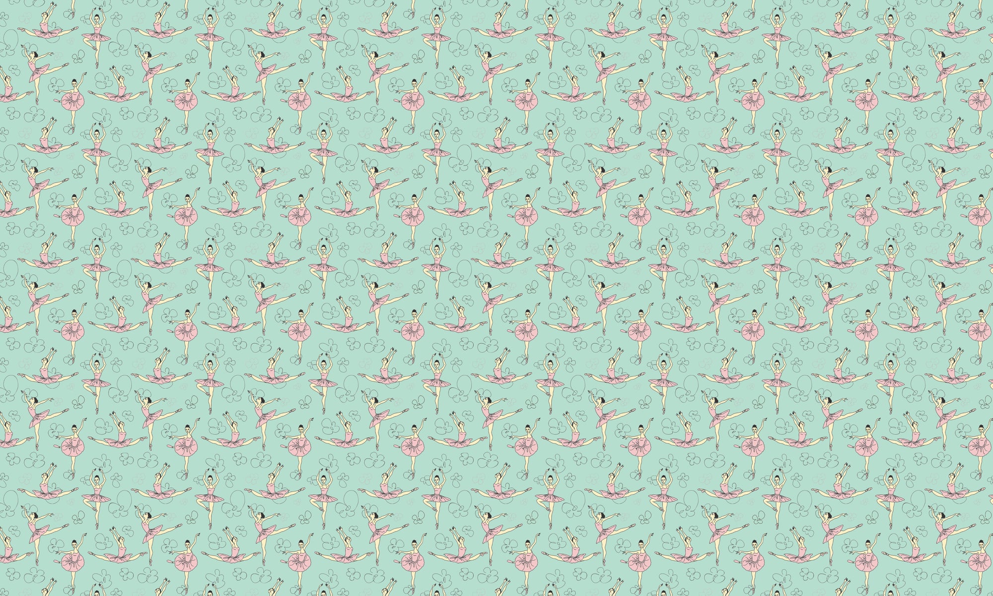 Papel de Parede Adesivo Menina Bailarina 7