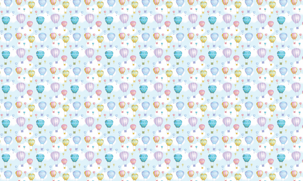 Papel de Parede Adesivo Menino Balões Coloridos