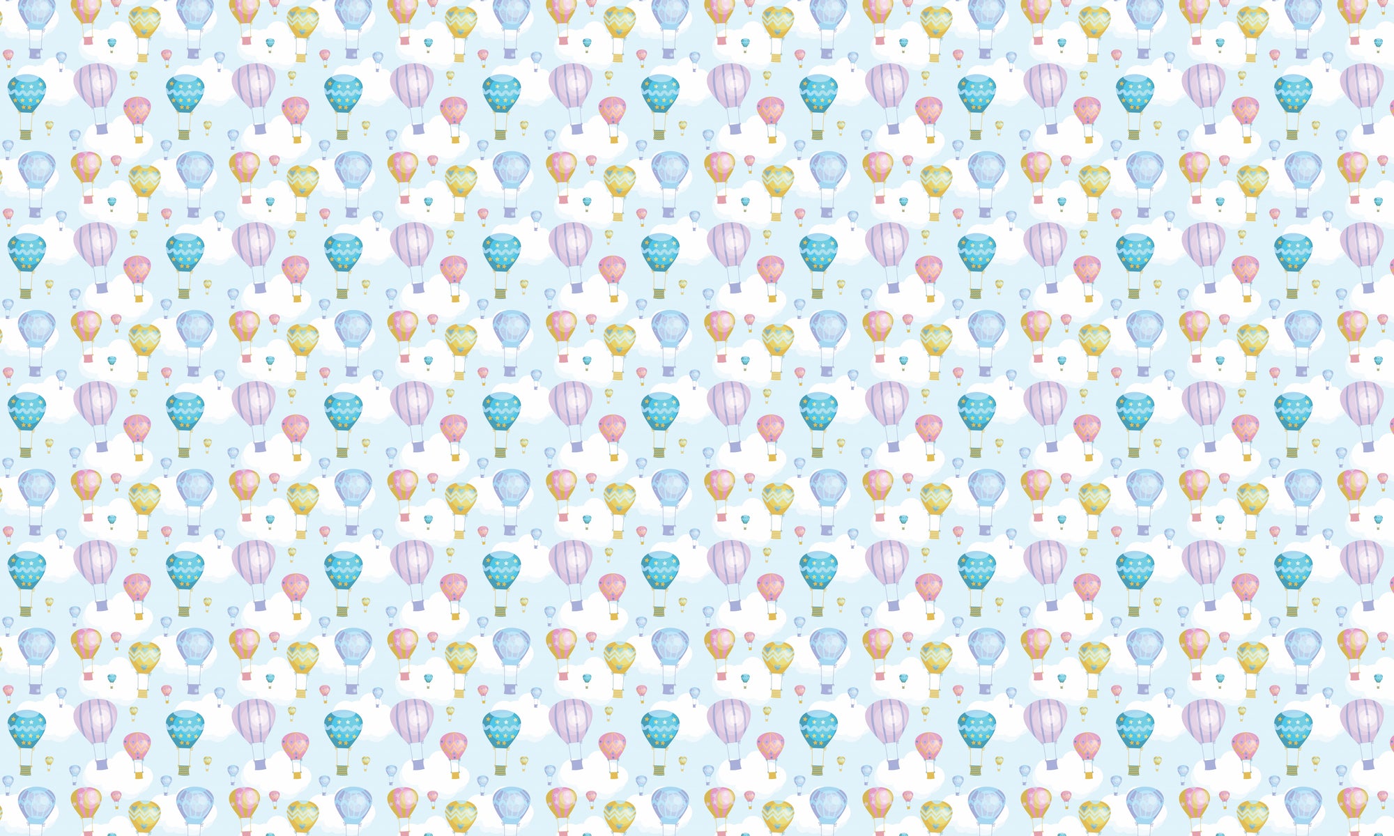 Papel de Parede Adesivo Menino Balões Coloridos