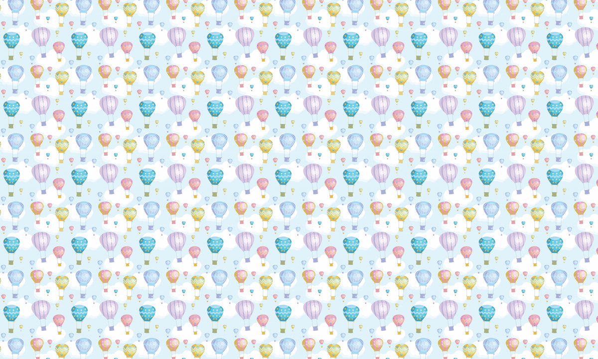 Papel de Parede Adesivo Menino Balões Coloridos