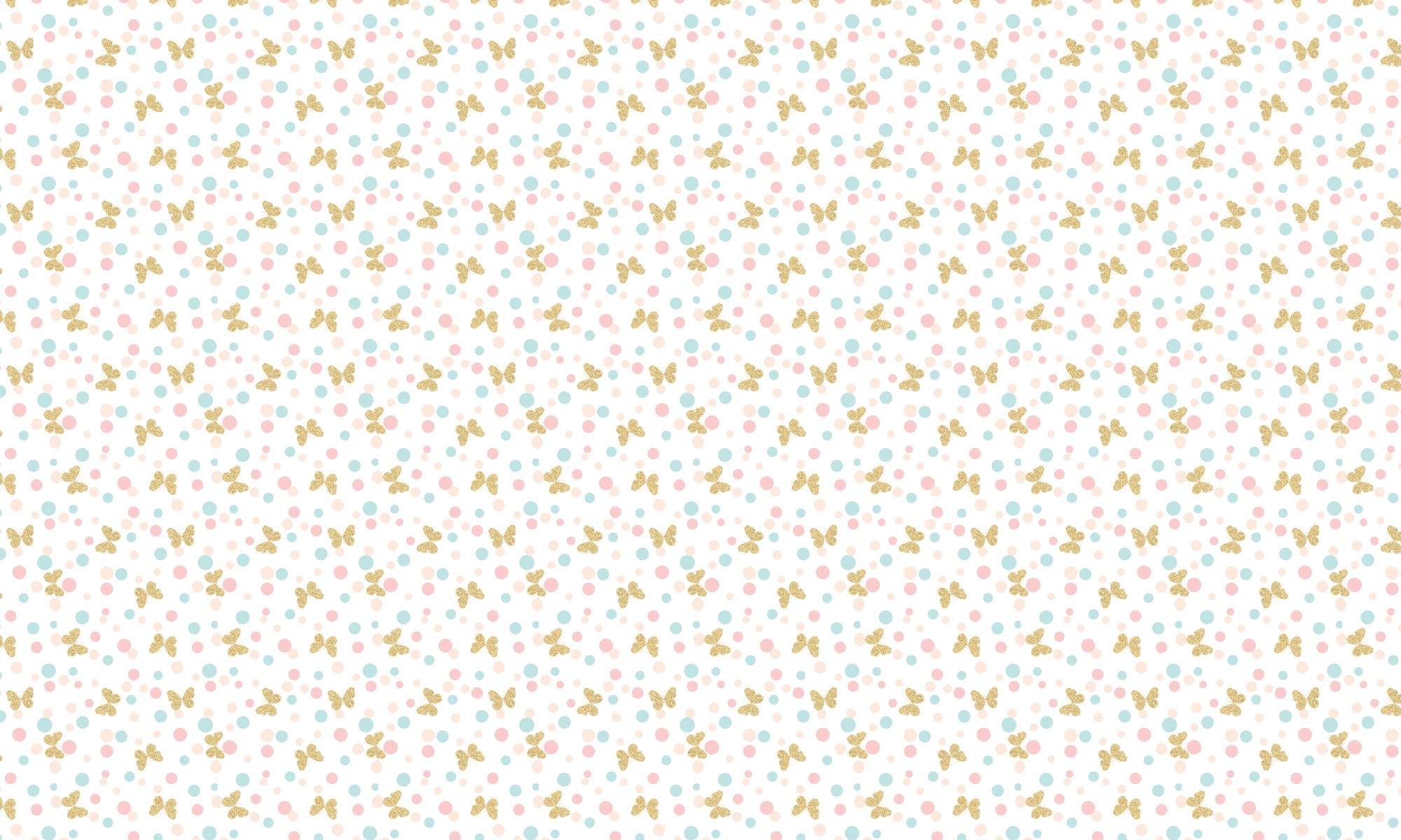 Papel de Parede Adesivo Menina Borboleta Dourada