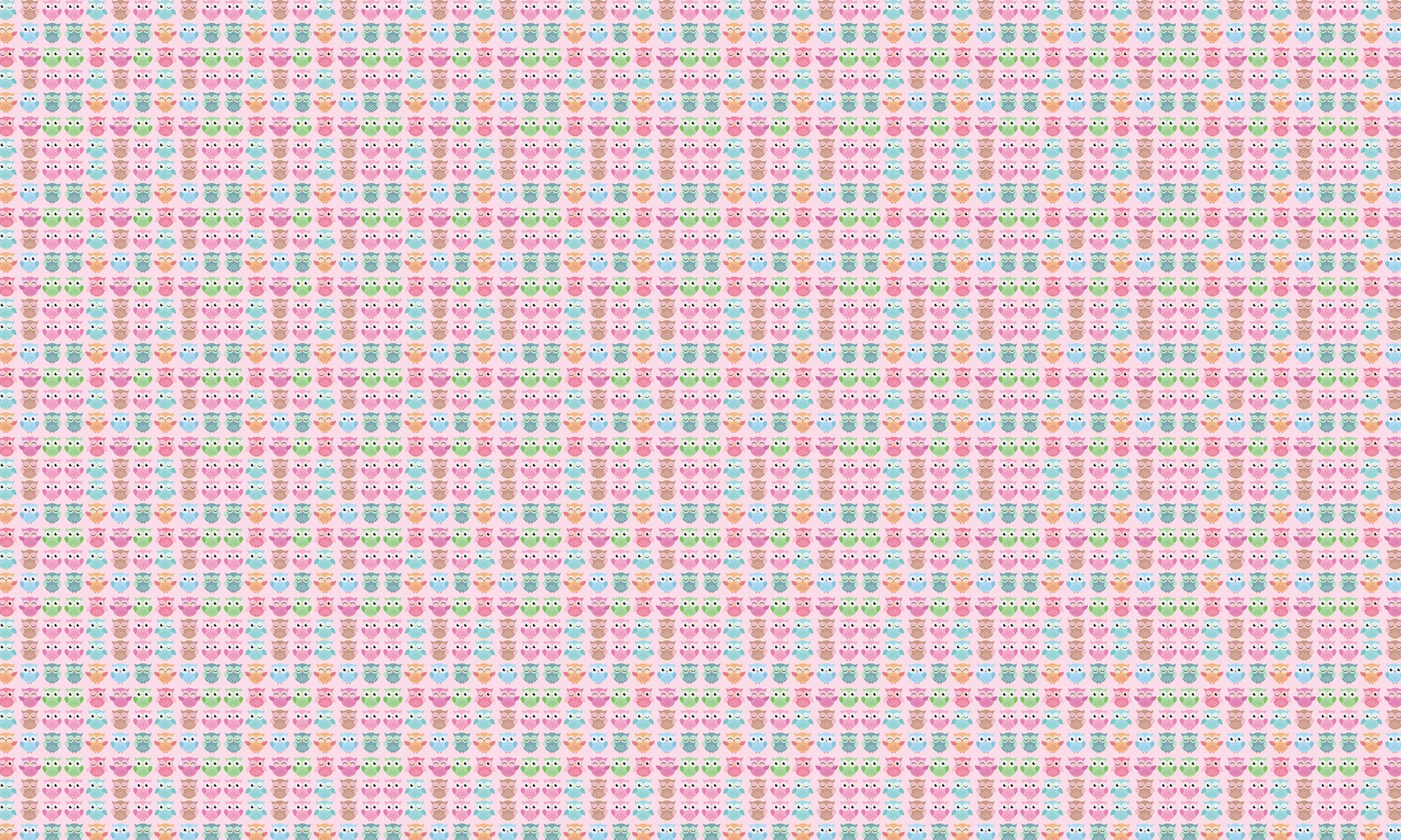 Papel de Parede Adesivo Menina Corujinhas