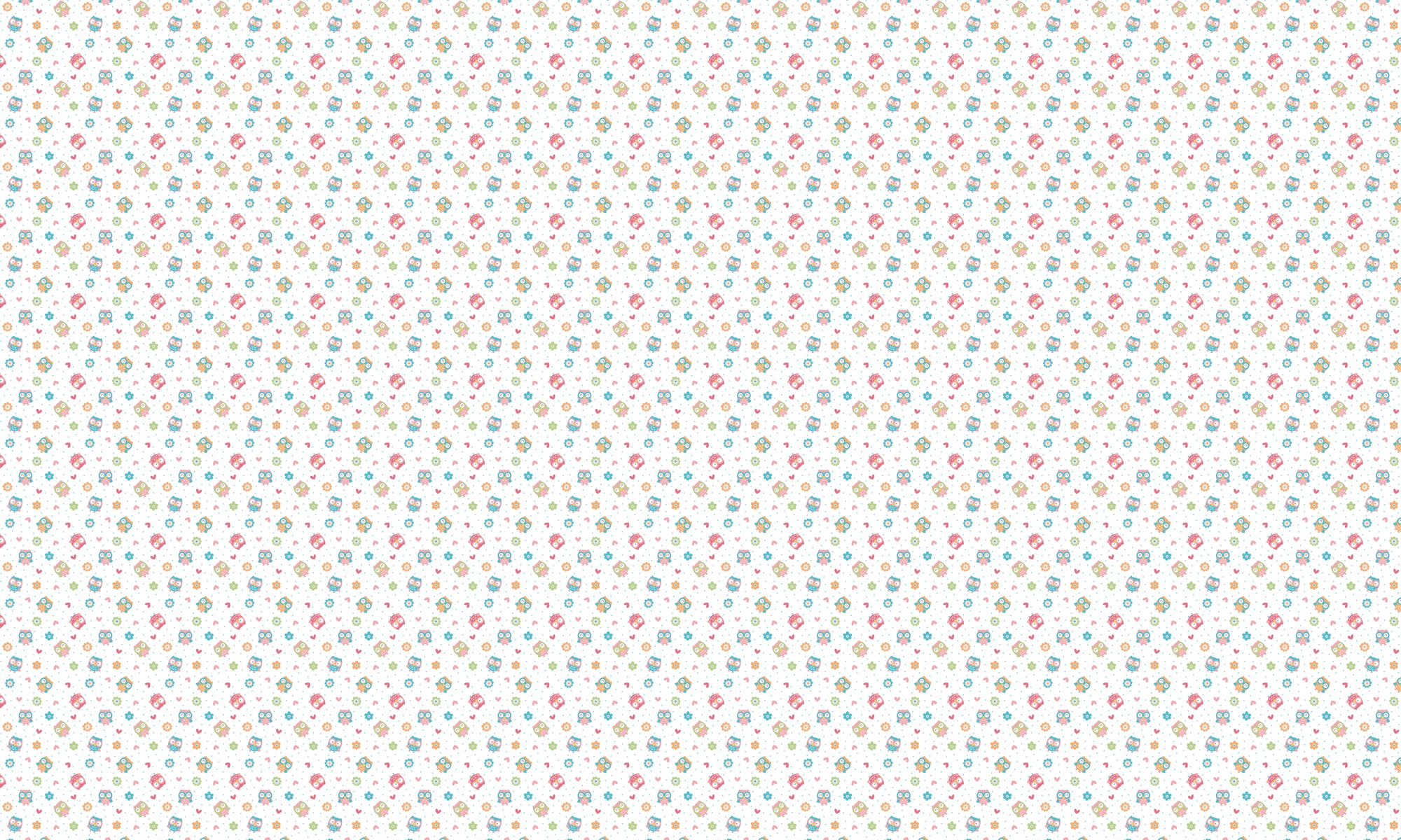 Papel de Parede Adesivo Menina Corujinhas Coloridas