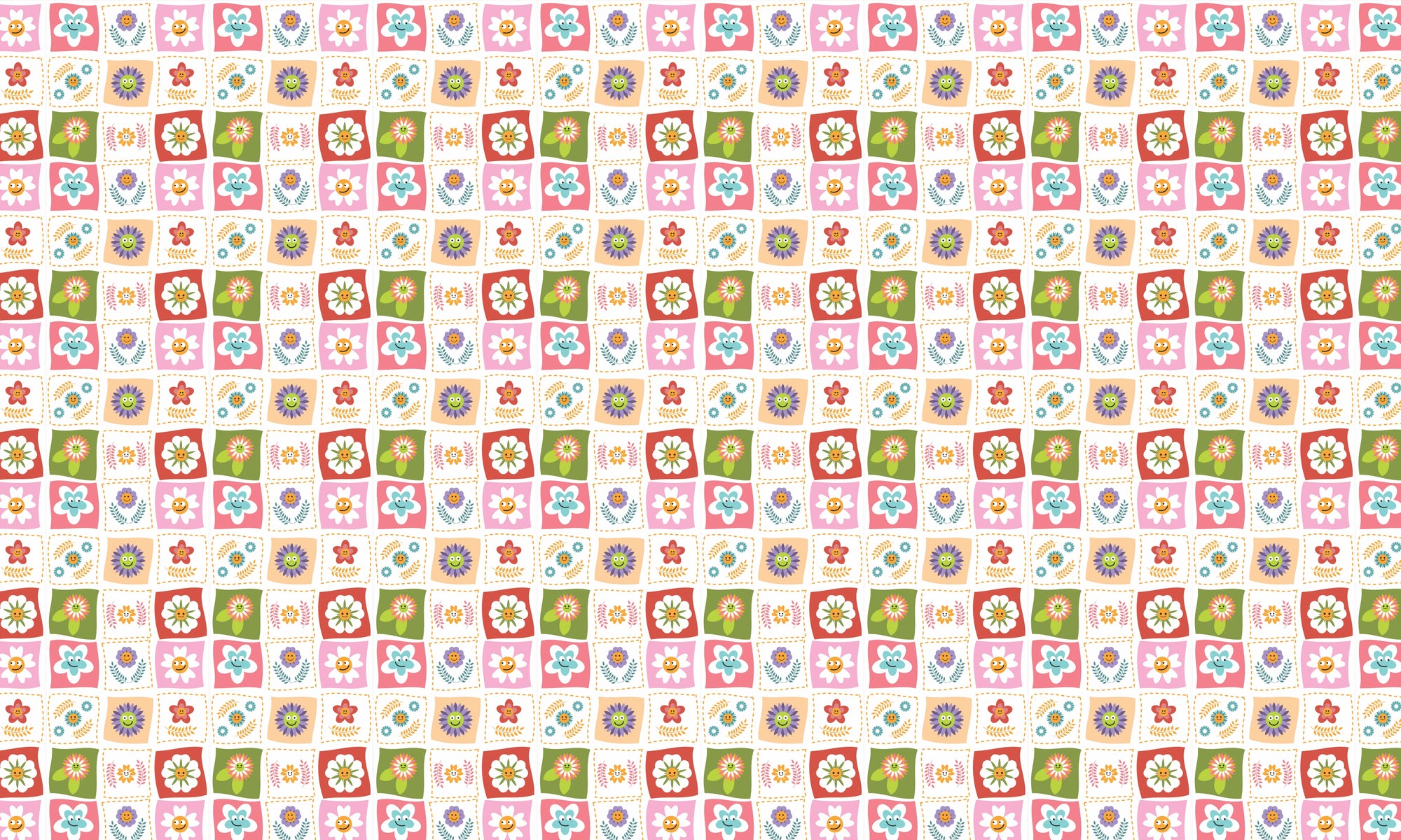 Papel de Parede Adesivo Menina Floral Colorido