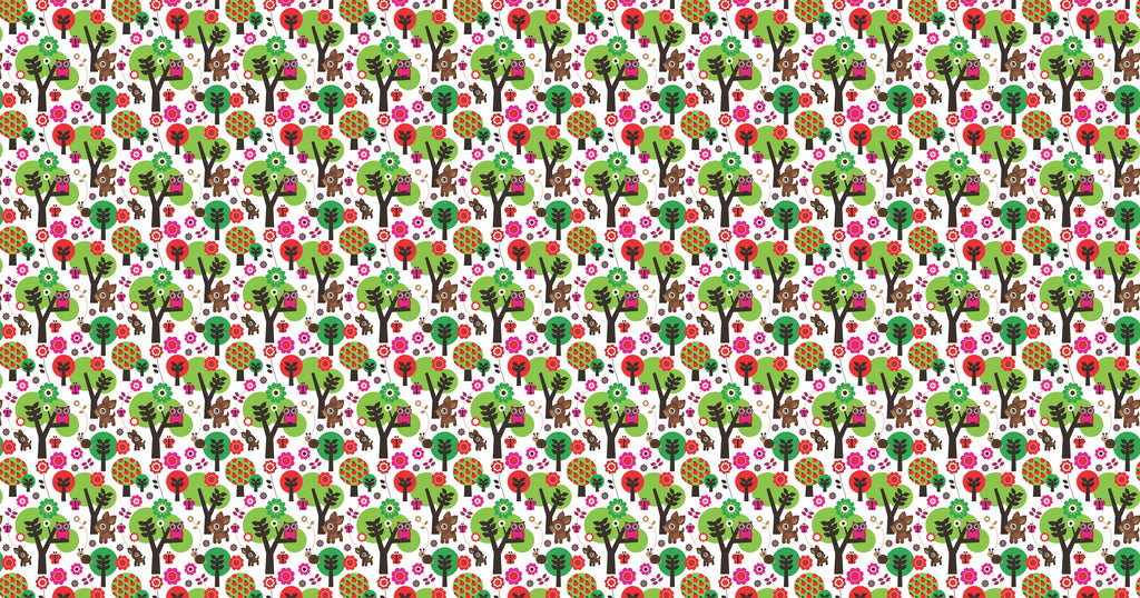 Papel de Parede Adesivo Menina Floresta Coruja