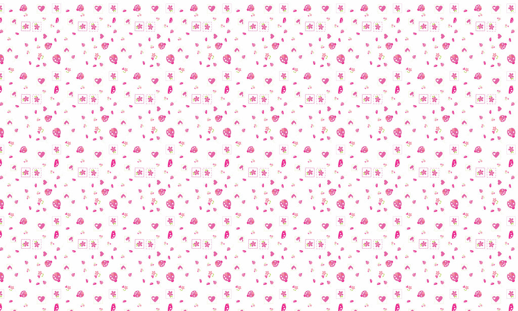 Papel de Parede Adesivo Menina Joaninha Flor