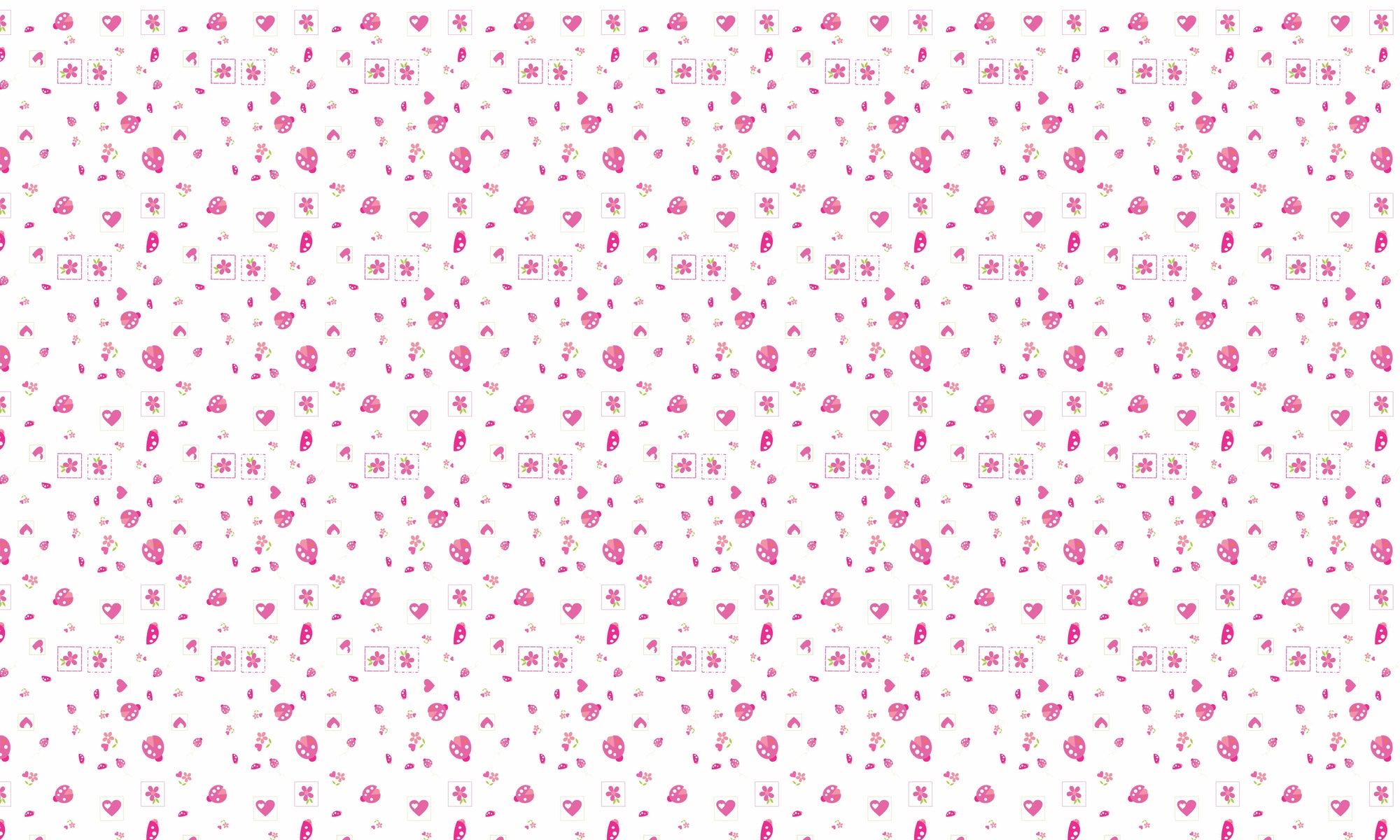 Papel de Parede Adesivo Menina Joaninha Flor